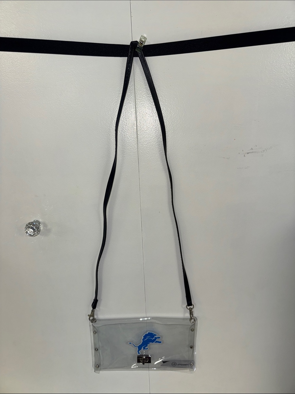 Like New Little Earth Clear Crossbody Stadium Bag Detroit Lions